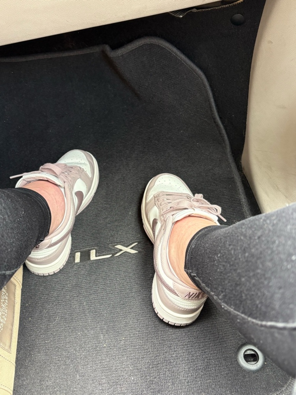 Nike Women's Low-Top Sneakers in Dusty Pink and White - Picture 2 of 7